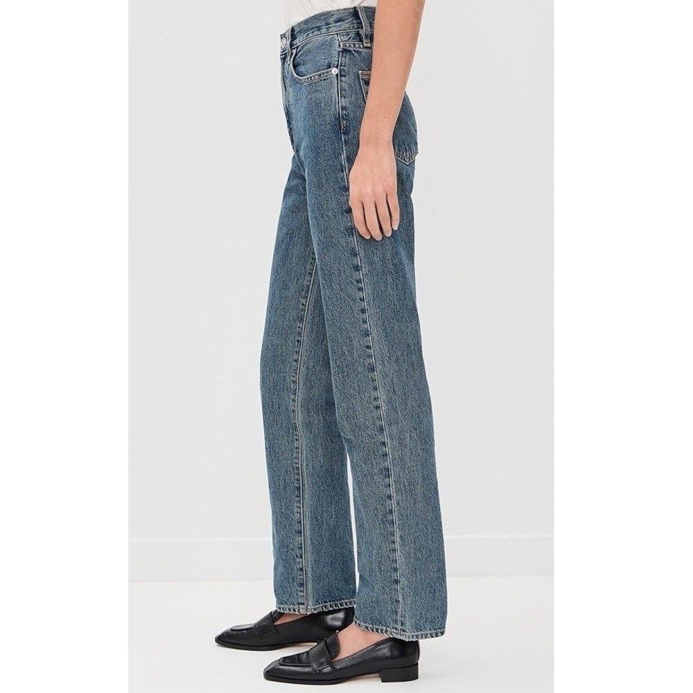 SLVRLAKE London Jeans 28 Born to Run High Rise Straight Leg Premium Denim USA - Picture 11 of 14